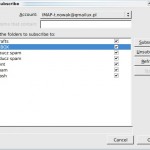 Przykładowa konfiguracja IMAP4 - katalogi dostępne standardowo zaraz po utworzeniu konta